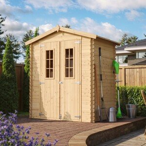 Timbela Drevený záhradný domček M367C bez podlahy, 180 x 130 cm