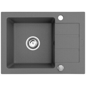 PYRAMIS Granitový drez NEXT 1B 1D, sivá, 62 x 44 cm