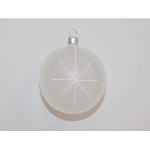 ONREX Vianočná ozdoba sklenená guľa transparentné hviezdičky pr. 8 cm