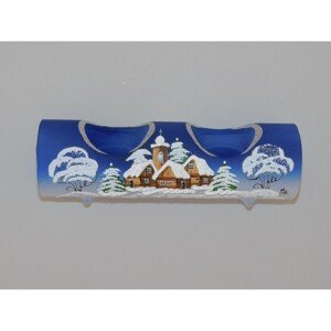 ONREX Sklenený vianočný svietnik modrý pr. 60 x 90 cm