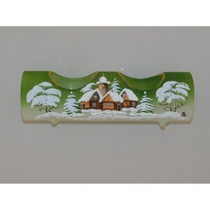 ONREX Sklenený vianočný svietnik zelený pr. 60 x 90 cm