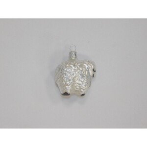 ONREX Vianočná ozdoba sklenená ovečka biela 5 cm