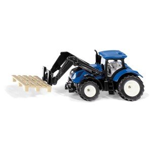 SIKU Kovový model Traktor New Holland s paletovými vidlami a paletou