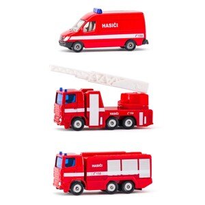 SIKU Kovový model Set hasičská sada 3 áut - česká verzia