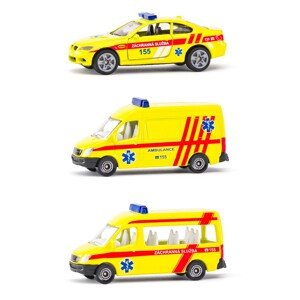 SIKU Kovový model Set ambulancie sada 3 áut - česká verzia