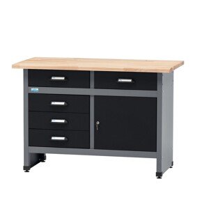 Küpper Odkladací stolík 12049, 1 dvierka/5 zásuviek (12 cm) 84 x 120 x 60 cm