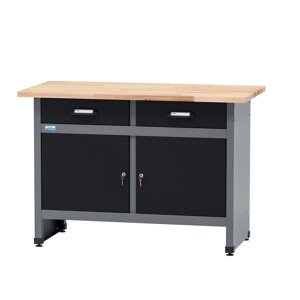 Küpper Odkladací stolík 12059, 2 dvierka/2 zásuvky (12 cm) 84 x 120 x 60 cm