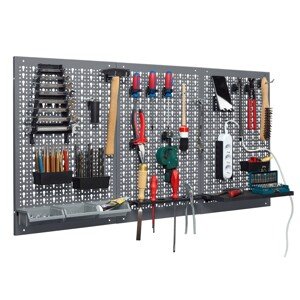 Küpper 3dielna dierovaná stena 70108, 12 háčikov, 120 x 60 cm