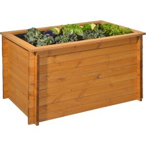 Gaspo Drevený vyvýšený záhon Classic, medovo hnedá, 130 x 80 x 76 cm