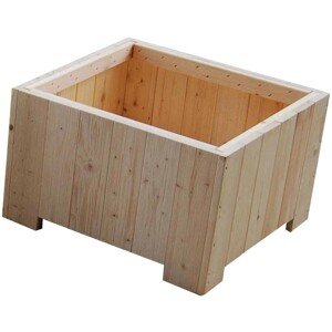 Gaspo Drevený kvetináč Wels, prírodný, 57 x 57 x 35 cm