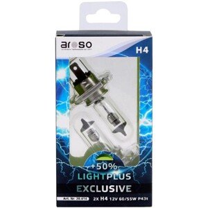 Aroso Autožiarovka Light Plus H4 12V 60/55W P43t, 2 ks
