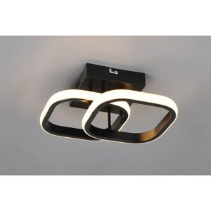 Reality Stropné LED svietidlo Kasia 7W 800lm 3000K matná čierna 24 x 24 cm