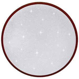 Ecolite Stropné LED svietidlo LENA 24W 1600lm 3000/6500K biela/tm.drevo pr. 42cm