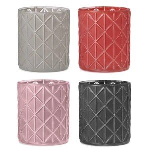 Svietnik na maxi čajovú sviečku, sklo, rôzne farby, 1 ks, 85 x 100 mm