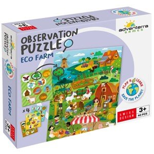 Adventerra Vyhľadávacie puzzle s plagátom Ekologická farma