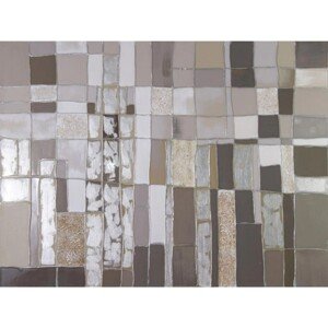 FALC Maľovaný obraz mozaika béžová, 90 x 120 cm