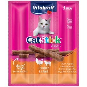 Vitakraft Pochúťka pre mačky Cat Stick Classic morka a jahňacie 3 x 6 g, 3 ks