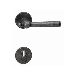 Cobra Rozetové bezpečnostné kovanie s prekrytím HAMBURG-R PZ, kované čierne