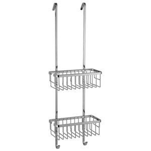 tesa Dvojposchodový závesný košík do sprchy Aluxx, chroóm, 750 x 250 x 163 mm