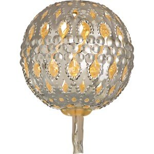 OBI Svetelná LED reťaz 10 LED diód teplá biela kovové gule strieborné