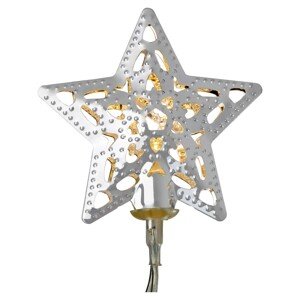 OBI Svetelná LED reťaz 10 LED diód teplá biela kovové hviezdy strieborné