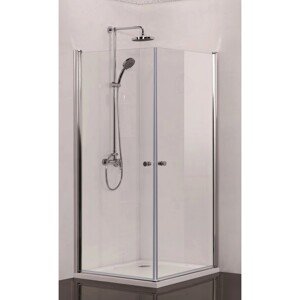 Sanotechnik Rohová sprchová kabína N1290 chróm 195 cm x 90 cm x 90 cm