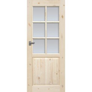 RADEX Falcové interiérové dvere LUGANO EKO 6S, borovicové drevo, 60 Ľ