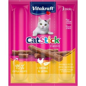 Vitakraft Pochúťka pre mačky Cat Stick mini hydina a pečeň, 3 ks