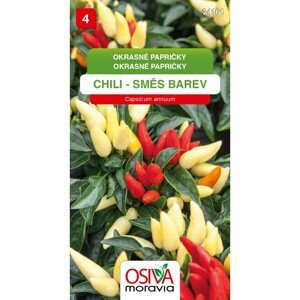 Aros Semienka Okrasné papričky Chili, zmes farieb (Capsicum annuum)